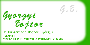 gyorgyi bojtor business card